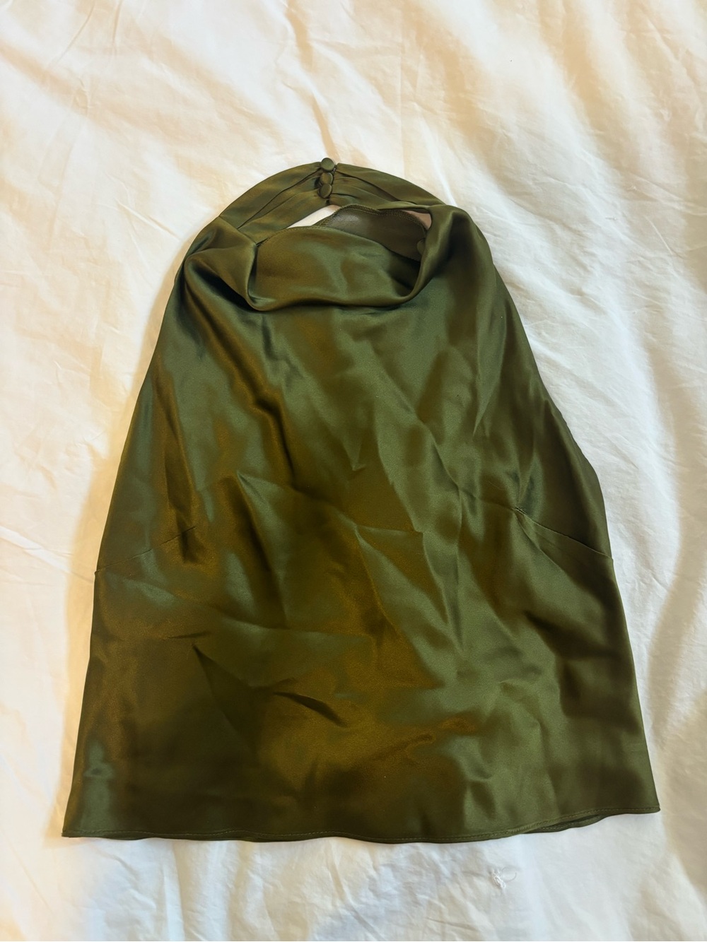 Reformation Olive Green Women's Halter Top